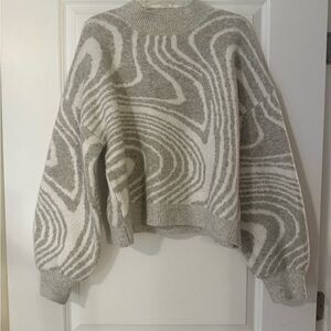Pinch Gray and White Swirl Women's Sweater